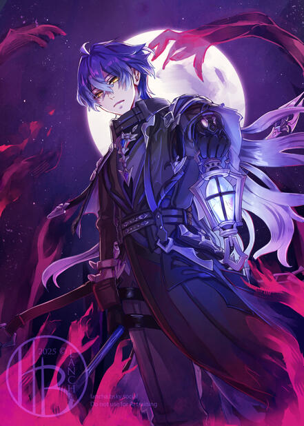 Fanart of Flins from Genshin Impact